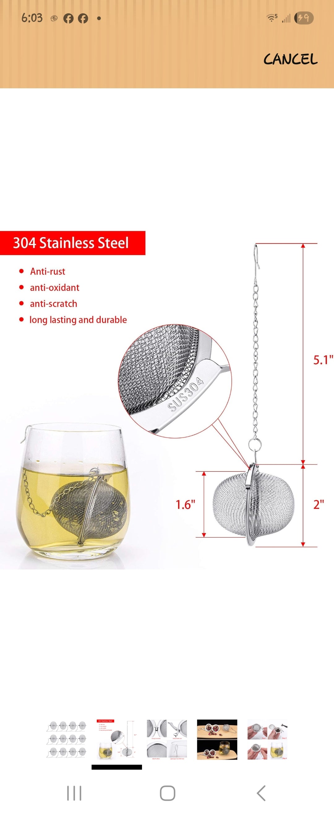 Tea Ball (Stainless Steel)